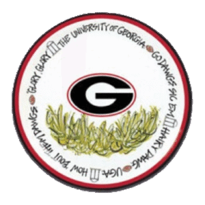 Athens Georgia Bulldogs 4 Melamine Plates