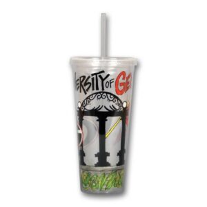 University of Georgia Bulldogs 22 oz Plastic Tumbler with straw