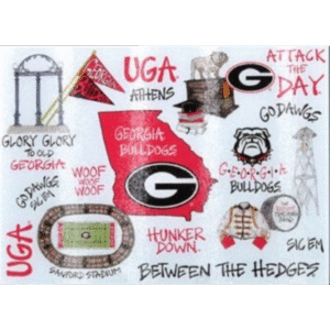 University of Georgia Tempered Glass Cutting Board