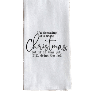 White Christmas Tea Towel